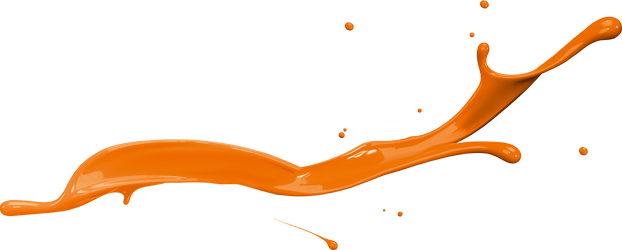 Sachs Baudekoration Farbspritzer Orange