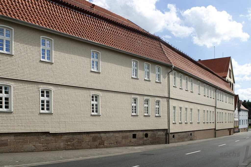 Alter Esel Buecherei Sanierung Fassade Aussenansicht Maler Lauterbach 2