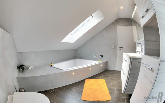 Betonoptik fugenloses Badezimmer Fulda Lauterbach Spachteltechnik 15